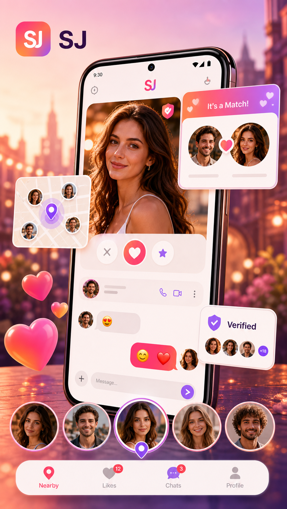 SJ mobile matching interface